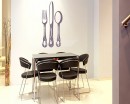 Knife and Fork Vinyl Decals Kitchen Wall Art Sticker